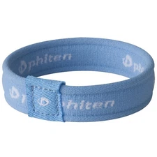 Phiten Star 2G Lightweight Titanium Bracelet - Light Blue, 6 Inch