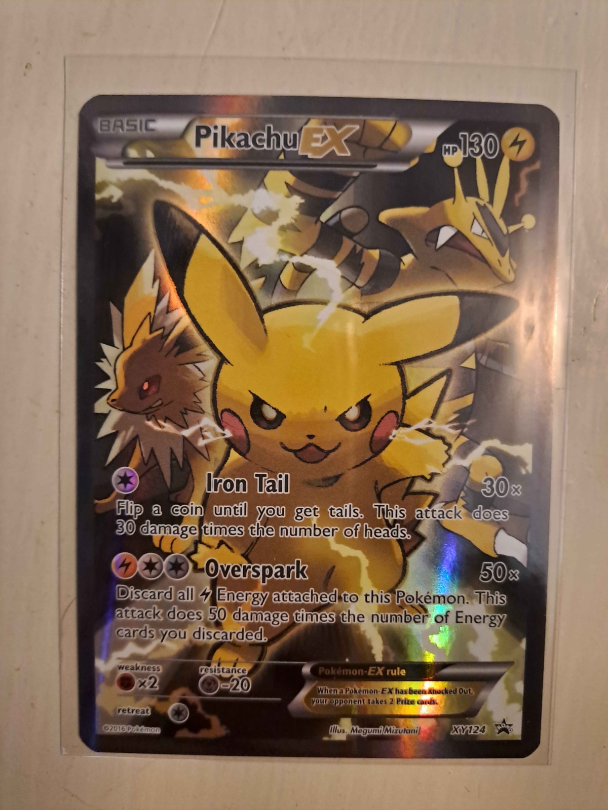 Pokémon Pikachu EX XY124 Black Star Promo 2016 Holo Card TCG