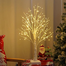 144 LED Artificial Lamp with Timer, DIY Birch Tree with Lights, Usb/Battery Powe