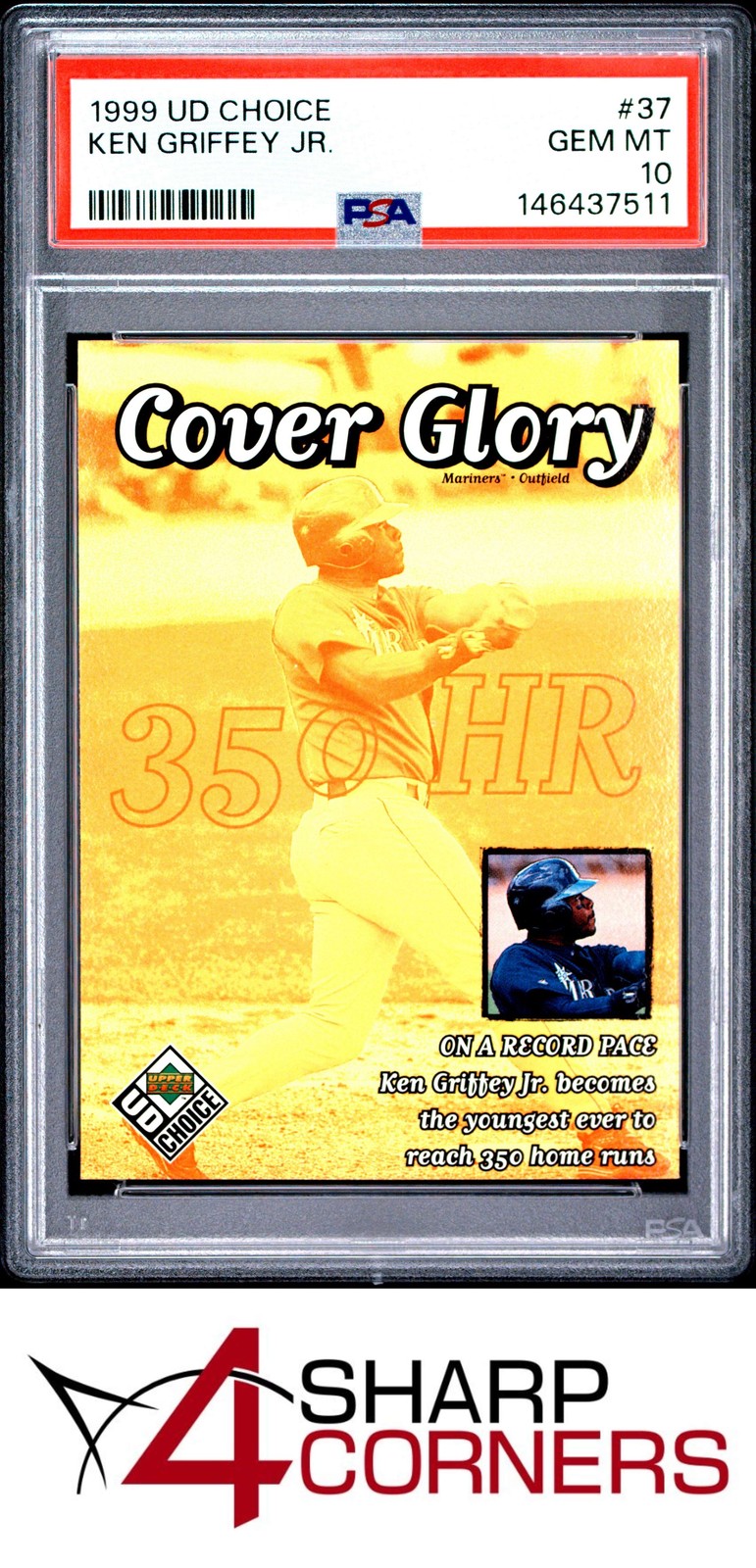 1999 UPPER DECK CHOICE #37 KEN GRIFFEY JR. MARINERS HOF PSA 10