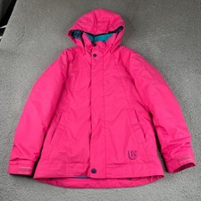 Burton Dryride Snow Jacket Girls XL 18 Pink Waterproof Snowboard Skii
