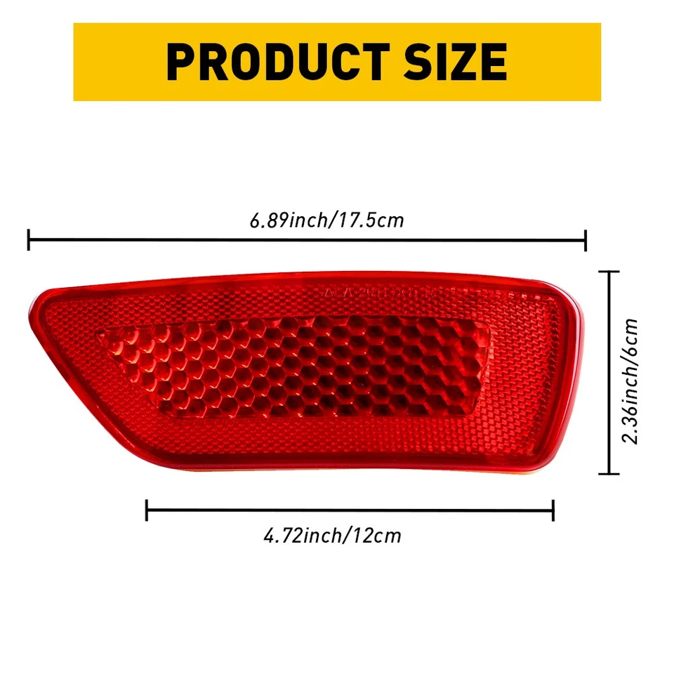 Para 2011-2016 Dodge Journey R/T para-choque traseiro direito refletor tampa de luz acabamento novo - Imagem 2 de 4