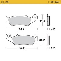Motomaster Vorne Links Nitro Sport Sinter BremsbeläGe Yamaha WR 250 F 2001-2016