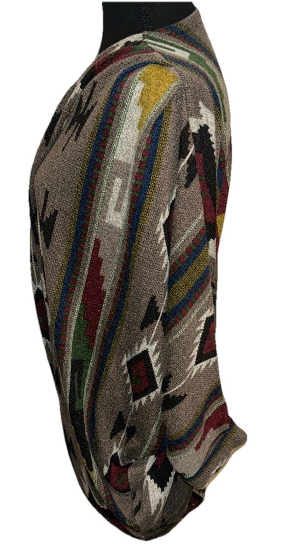 Audrey Large Oversized Aztec Pattern Multicolor O… - image 4