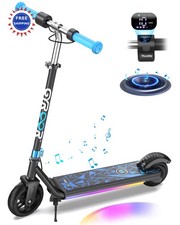 Electric Scooter for Kids 150W H30 Max Blue 29.3 x 5.6 Led Gyroor E-Throttle