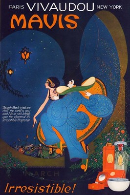 Vintage 1920s Mavis Vivadou Fragrance Poster Art - 24x36   