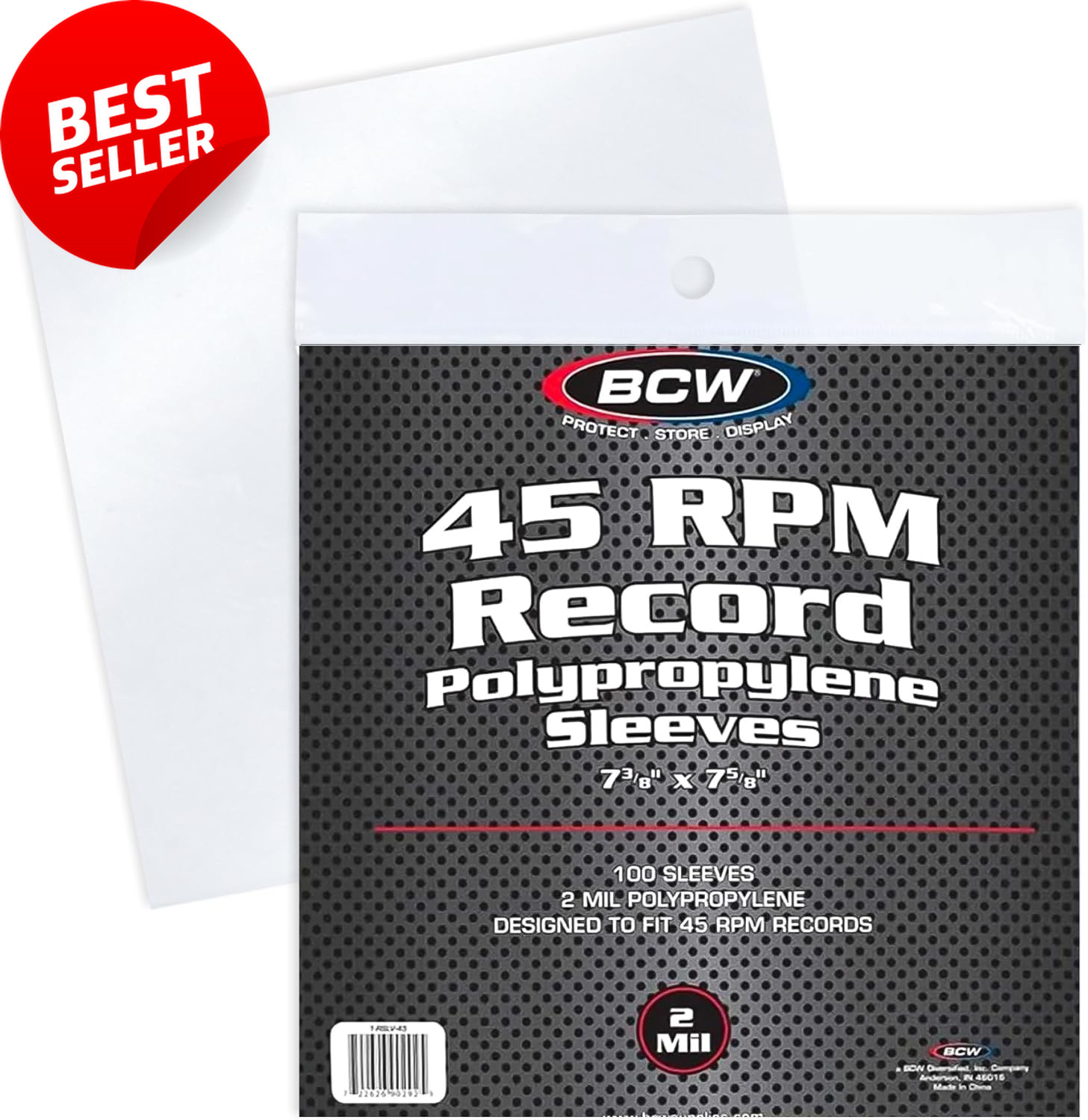 100 Vinyl 45 RPM 7" Record Poly Outer Sleeves 2 Mil New