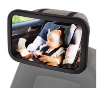 Lusso Gear Back Seat Baby Mirror Black Frame Wide-Angle  shatterproof