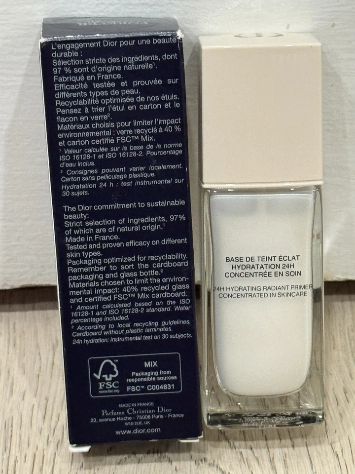 Dior Forever Glow Veil 24h Hydrating Radiant Makeup Primer Concentrated 30ml NIB - Image 4 of 4