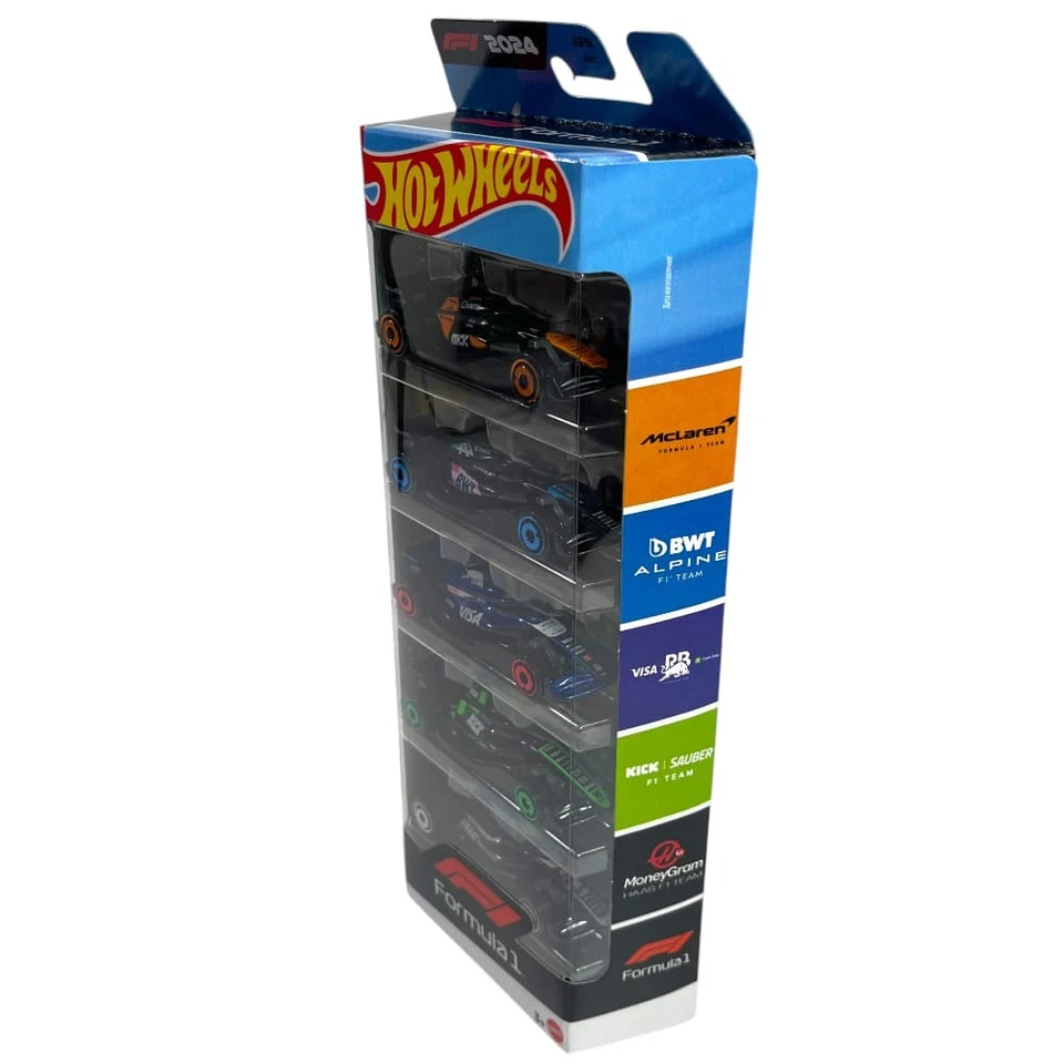 Set 5x modellini F1 Hotwheels 1/64 McLaren-Alpine-Visa Red Bull-Kick Sauber F... - Immagine 2 di 2