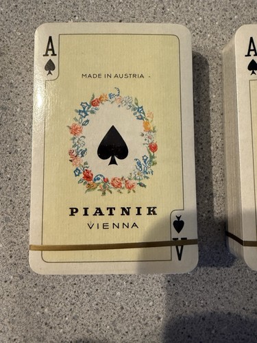 NEW / SEALED VINTAGE PIATNIK WIEN VIENNA PLAYING CARDS DOUBLE DECK W/ BOX - Picture 4 of 6