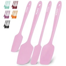 Zulay Kitchen 4-Piece Silicone Spatula Set - Heat Resistant Silicone Tools