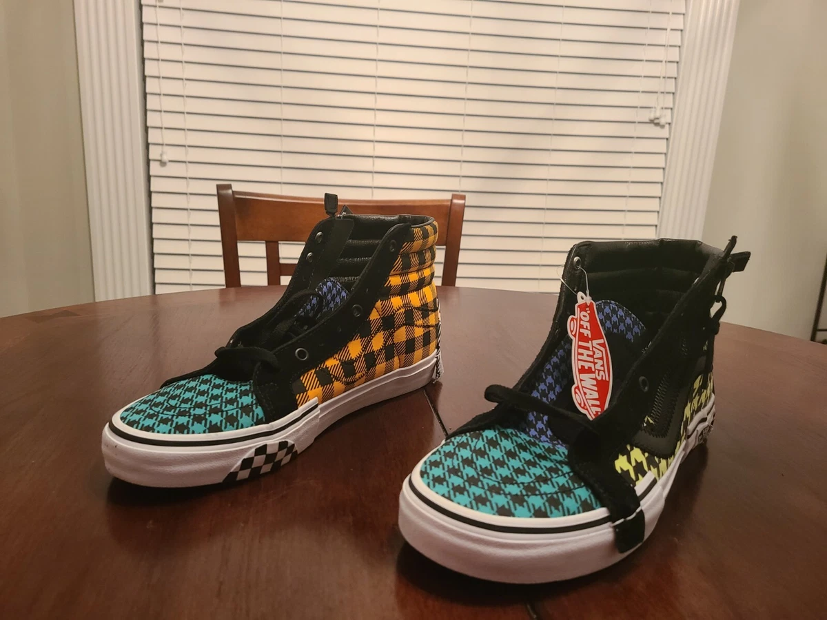 Plaid yellow shop vans