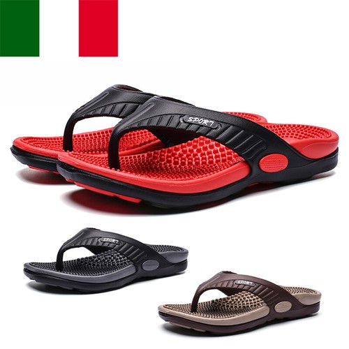 Pantofole Da Uomo Sandali Con Cinturino A T Massaggi Infradito Scarpe  Spiaggia | eBay