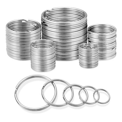 Klein - groß? Silber Metall Split Ringe Schlüsselring Sprungreifen Schlaufe Schlüsselring?