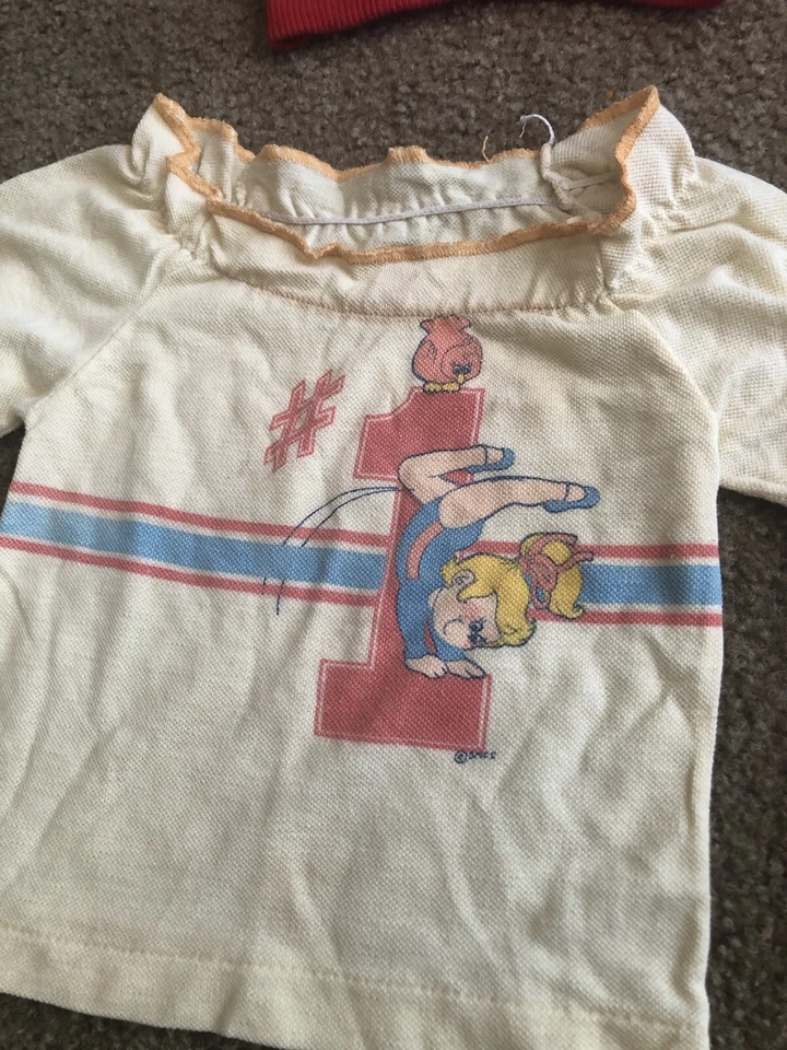 Ropa de bebé niña vintage 12-24 meses cuidado materno camisa amarilla, suéter mariposa Foto 4 de 4