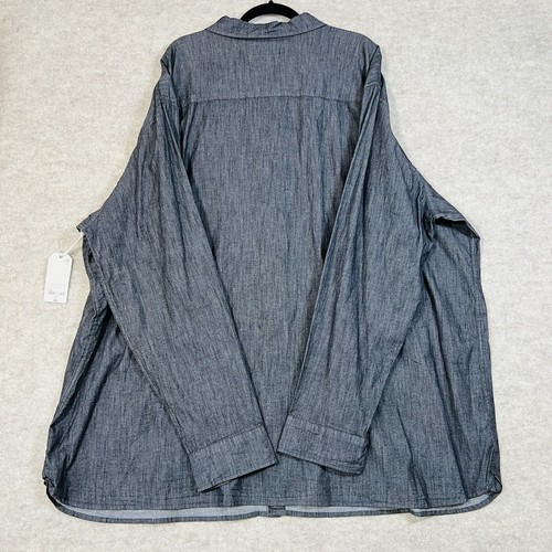 Mutual Weave Black Long Sleeve Button Down Mens 4XLT Big Tall - Picture 4 of 11