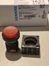 2x Siemens 3SB3001-0BA21 Illuminated Push Button Red NEW