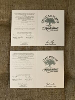 Kiawah Island Cougar Point and Oak Point Scorecards. Top Golf