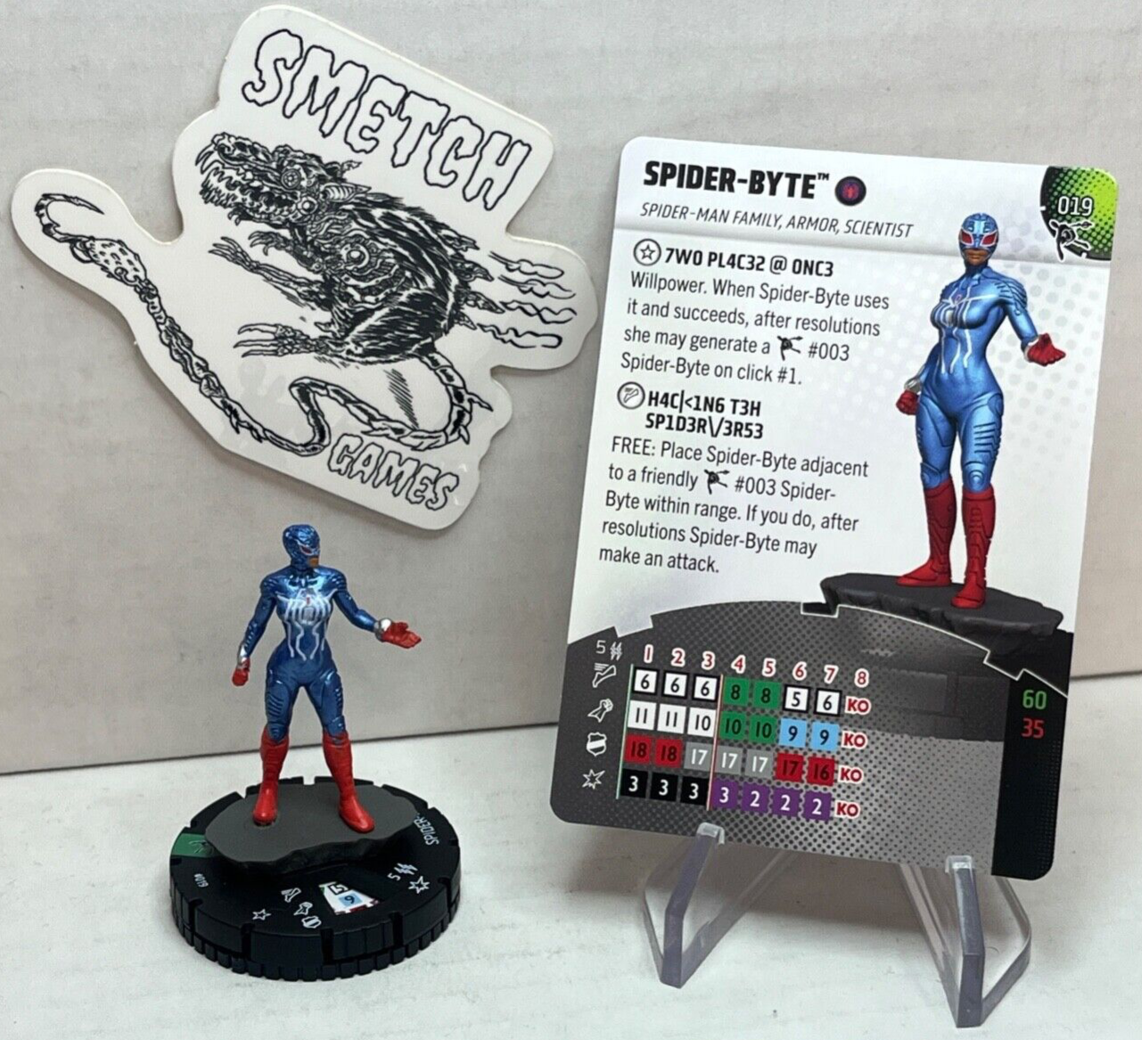SPV 019 SPIDER-BYTE - Uncommon Figure - Marvel Heroclix - Spider-Verse ...