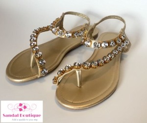 bling gold sandals