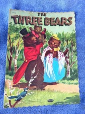 1946 WHITMAN SOFT COVER BOOK "THE THREE BEARS" 13" X 9 1/2"