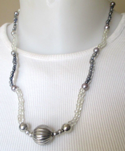 Collier Fantaisie Feria Perle Rouge et Blanche
