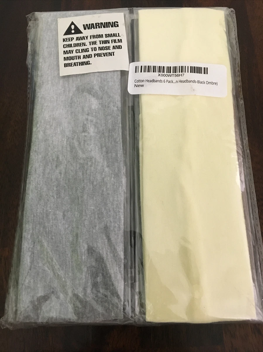Kenz Laurenz 6 Pack Cotton YogaSports Soft Headbands | eBay