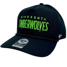 Minnesota Timberwolves '47 Brand Hitch Black Adjustable Hat
