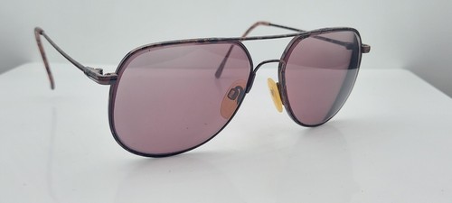 Vintage Marchon Autoflex 11 Brown Pilot Metal Sunglasses Japan FRAMES ONLY