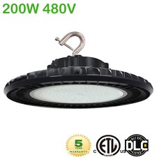 480V 200W LED Dimmable UFO High Bay Light War...
