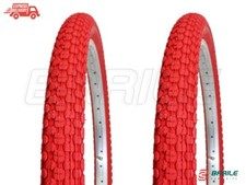 N°2 Copertone / Pneumatico 20 x 1.95 ( 50 - 406 ) Bici Graziella - MTB BMX ROSSO