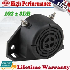 12V-24V Car Alarm Horn Waterproof Backup Warning Alarm Horn 102±3DB Beeper Truck