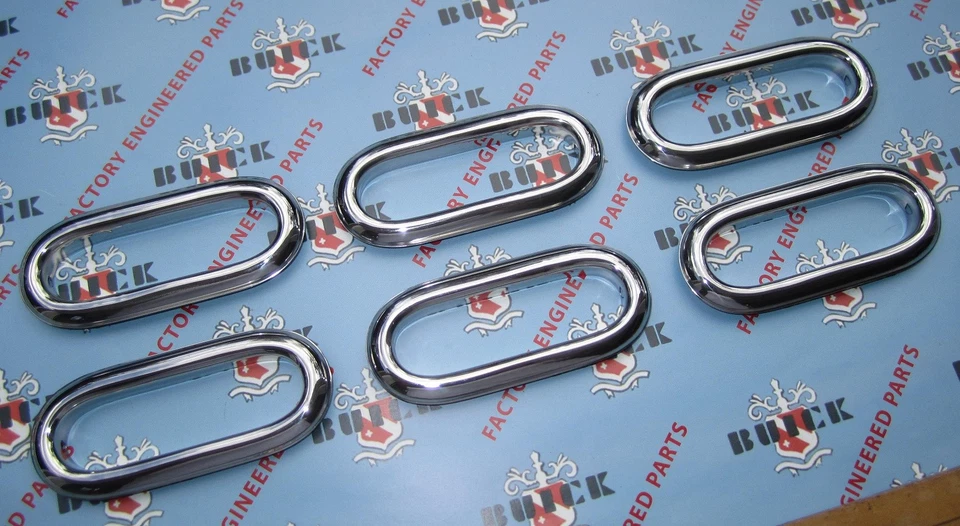 Buick Special 1950 y Super guardabarros delantero agujeros de buey. Ventipuertos. Juego de 6 Foto 2 de 4