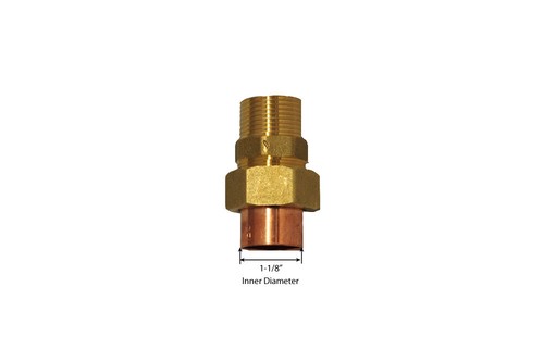 Libra Supply 1 inch, 1-inch, 1'' Lead Free Copper Brass Sweat Male Union CxM