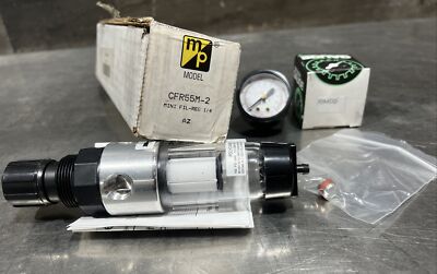 Nos MASTER PNEUMATIC CFR55M-2 REGULATOR ADJ RANGE 0-100 PSI MAX INLET 150 PSI