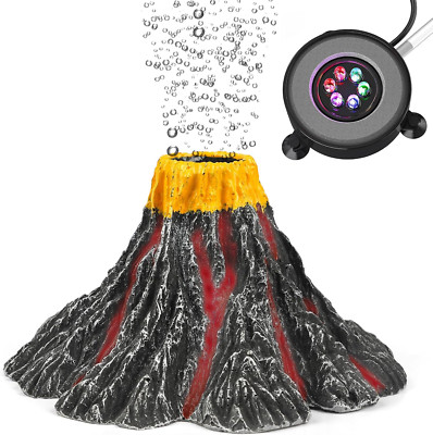Aquarium Volcano Ornament Kit Realistic Resin Volcanic Decoration with Air Stone