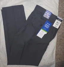 HAGGAR Mens GRAY SMART WASH BROKEN TWILL SUIT PANT SLIM-FIT DRESS~Sz 36 x 30~NEW