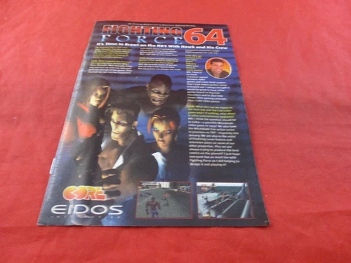 Fighting Force 64 Nintendo 64 N64 EGM Mini Supplement Ninja Shadow of Darkness