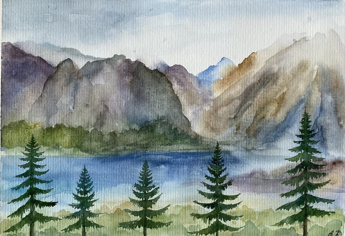 original Watercolor Art Olympic National Park Painting