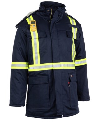 Proactive FR Flame Resistant Hi Vis Insulated Parka Jacket (MEDIUM) SHIPS TODAY