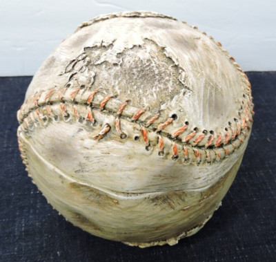 Baseball ceramic box to hold a baseball included is Rawlings official  baseball