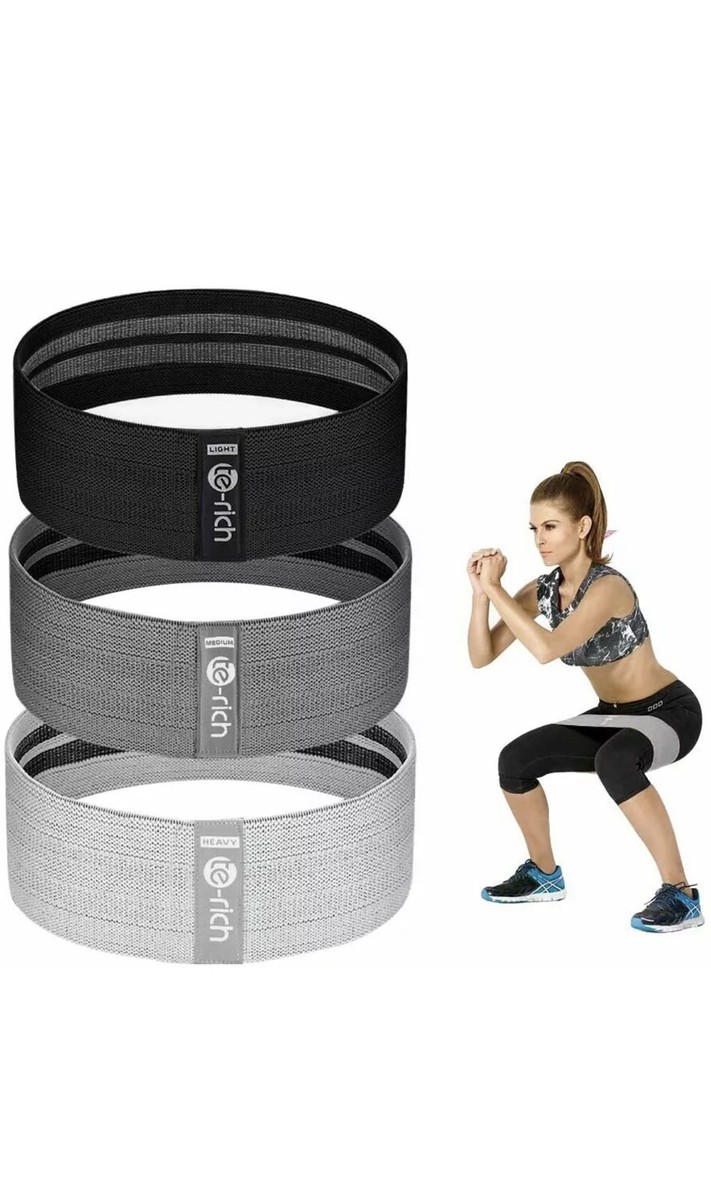 Te Rich Resistance Bands For Legs And Butt Fabric Workout Loop