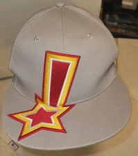 New Stars Logo Embroidered Graphic grey Snapback Cap Hat One Size