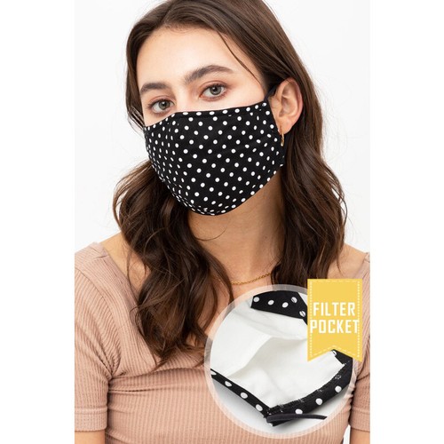 Máscara facial de moda de algodón reutilizable de calidad para adultos filtro bolsillo nariz alambre bonito - Imagen 88 de 169