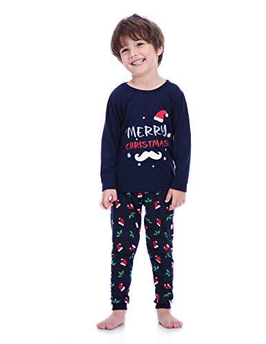 Familie passende Weihnachten Pyjama Set Urlaub 3X-Large Herren blau Weihnachtsmann - Bild 6 von 7