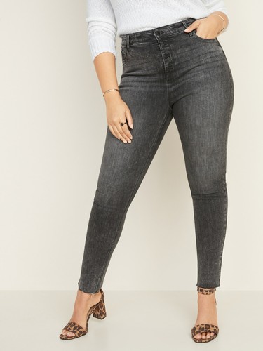 OLD NAVY Super Skinny High Rise Button 