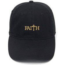 Embroidery Hat Cotton Embroidered Casual Men's Baseball Cap Faith Cross
