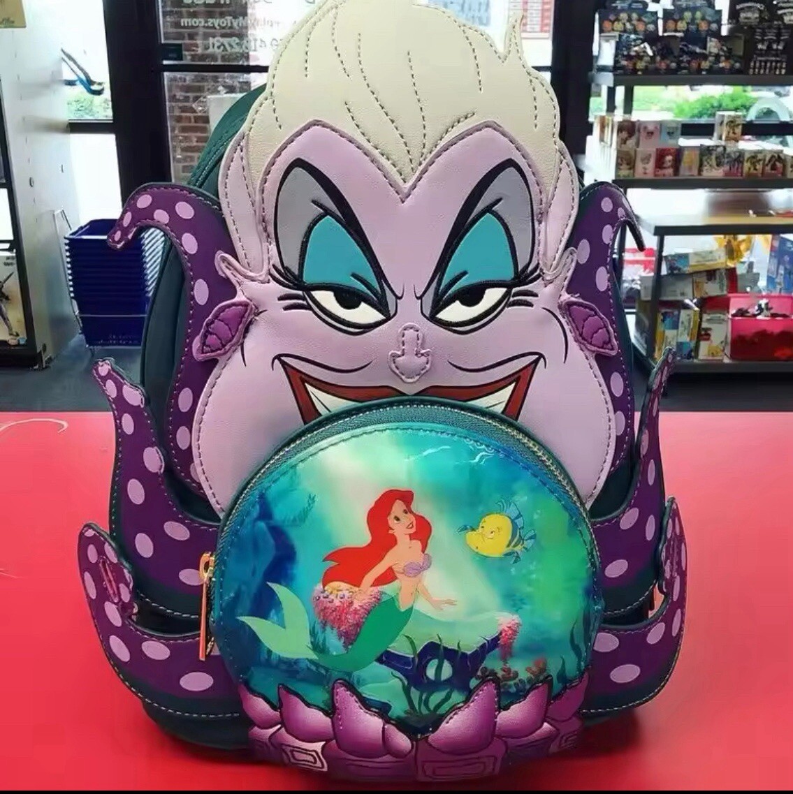 New Loungefly Disney Little Mermaid Ursula Mini Backpack