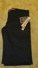 Dickies AH101 Girl's Shorts Stretch Fabric Black Uniform Pants Size 5 31" x 13"